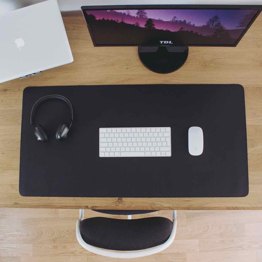 Sous Main en cuir - Noir