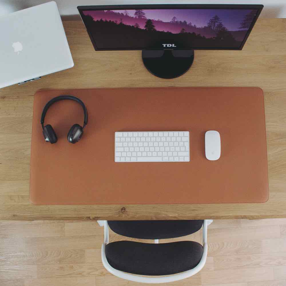 Sous-main avec Rebord - En cuir, Protégez votre bureau ! – Digital